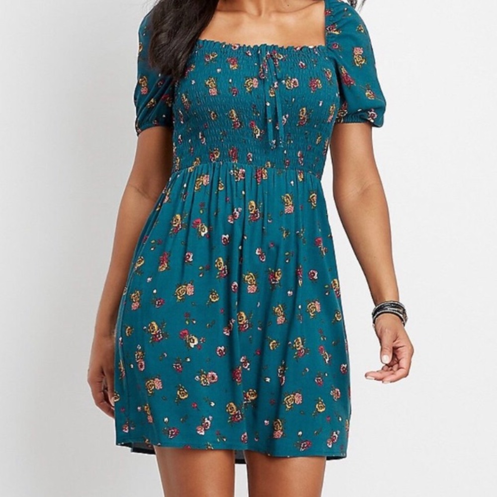 ISO Maurices Floral Smocked Top Dress